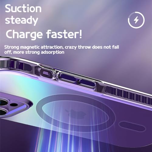 Couverture anti-chute magnétique transparente ENILSA compatible étuis de téléphone iPhone 13 Pro - 5