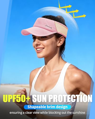 Image of Sports Sun Visor for Men & Women Breathable Mesh, Stretchy Foldable Cooling Visor Hat for Running, Golf, Tennis, Hiking