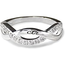 Ringmasters Crossover Premium Sterling Silver with CZ Stones Choose the Right CTR Ring Size 5