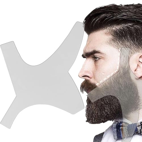 Pettine per Barba Strumento per Modellare La Barba - Stencil per Baffi per Principianti per Uomo | Strumento per Allineare La Barba, Strumento Portatile per Modellare Il Pizzetto per Lo Styling, Borda