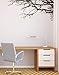 Large Tree Wall Decal Sticker - Semi-Gloss Brown (21in X 50in) Right to Left. Removable, No Paint Needed, Tree Branch Wall Stencil The Easy Way.
