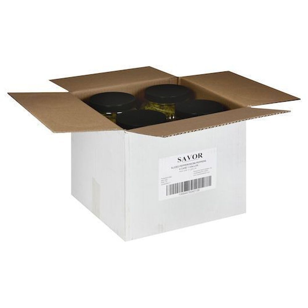 Sliced Pepperoncini Peppers by Savor Imports – Golden-green, Pack of 4, Model 596073