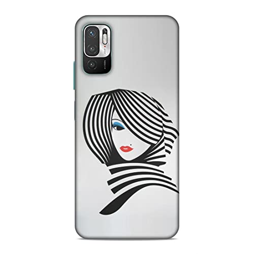 Image of Printed Mobile Back Hard Case Cover for Xiaomi Redmi Note 10T 5G / Xiaomi Redmi Note 10 5G / Xiaomi Poco M3 Pro 5G | Girl, Cute Girl, Eye Lashes, Scarf, Lipstick-2197