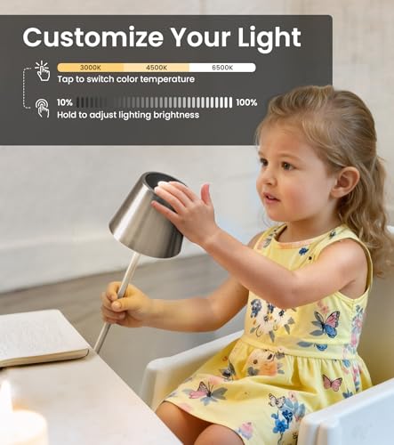 Lámpara de Mesa Recargable 3 Pack, Luz LED portátil miniatura 5