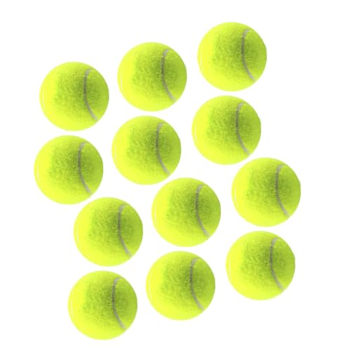 KOMBIUDA 12PCS Training Tennis Balls with Felt Fabric for Sports Practice and Outdoor Use Comfortable Feel and Easy Control Suitable for All Court Types Bulk Pack for Daily Play