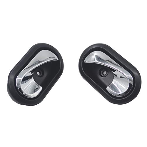 KASturbo 2 pièces Poignées de Porte Intérieure de Voiture 8200733848, 8200733847 Bouton de Porte Intérieure gauche et droite pour R-enault Logan Duster 2012-2016