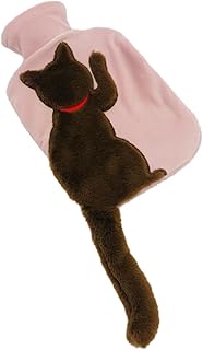 VKTY Bolsa de agua caliente botella hervidor gato cola larga gato animal invierno cálido suministros cálido colorido Wasser Flasche