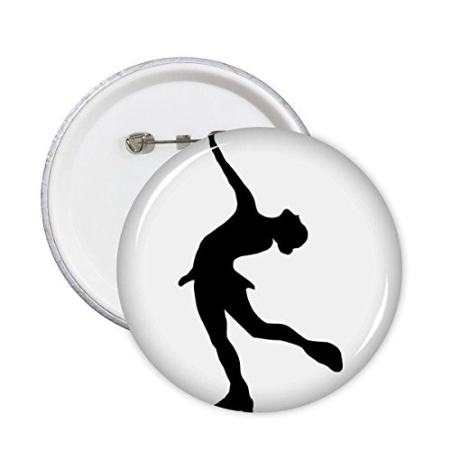 Pins patinage artistique féminin pour customiser un sac badge rond rétro