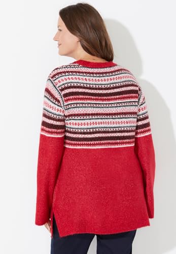 Catherines Women's Plus Size Fair Isle Pullover Sweater2