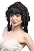 Produktbild WIG ME UP - 63024-P103 Perücke Dame Karneval Fasching Biedermeier Romantik Barock Spirallocken Schwarz Schlaufe Schleife Gothic Lolita