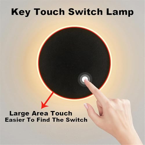Iluminación de pared para dormitorio con interruptor táctil y USB LED 5