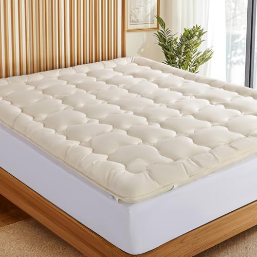 Luxury 100% Organic Wool Mattress Topper (Beige Queen(60x80))