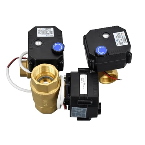 Válvula de bola motorizada DN15 de 12V con interruptor manual de latón 2