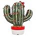 Milltown Merchants Ceramic Christmas Cactus - Vintage Light-Up Cactus Tree - Nostalgic Christmas Decoration