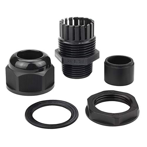 Image of XHF 20 Pcs 3 /4 inch IP68 Strain Relief Nylon Cord Grip Waterproof NPT Cable Glands Adjustable UL Listed and RoHS Compliant(Black)