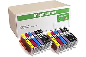 Inkjetcorner Replacement Ink Cartridges for TS8322 Printers (12-Pack): PGI-280XXL, CLI-281XXL
