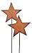 Produktbild Bornhöft Gartenstecker Sterne aus Edelrost Metall Rost Gartendekoration Weihnachten rostige Gartendekoration Stern 2 x 118cm