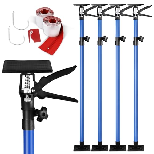 Dust Barrier Poles with Heavy-Duty Zippers (Pack of 4)