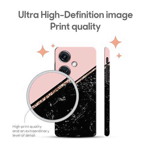 Image of COLORflow Back Cover Compatible with OnePlus Nord CE 3 5G | Beautiful Black Pink Marble | Designer Printed Hard CASE Bumper Back Cover Compatible with OnePlus Nord CE 3 5G