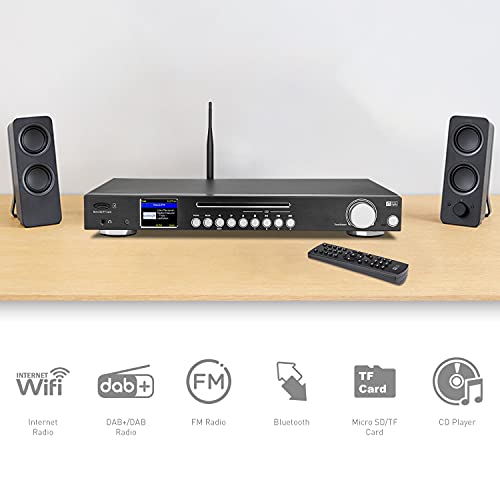 Ocean Digital WR-50CD Internetradio-tuner Wi-Fi/FM/DAB/DAB+ Bluetooth-ontvanger stereo-uitgangen op analoge en digitale… - Image 3