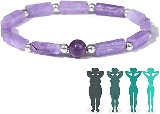 2022 Newest Pure Amethyst Healthy Slimming Bracelet, Healing Crystal Stones Bracelets for Men Women, Natural Crystal Power Stone, Depression and Anxiety Relief