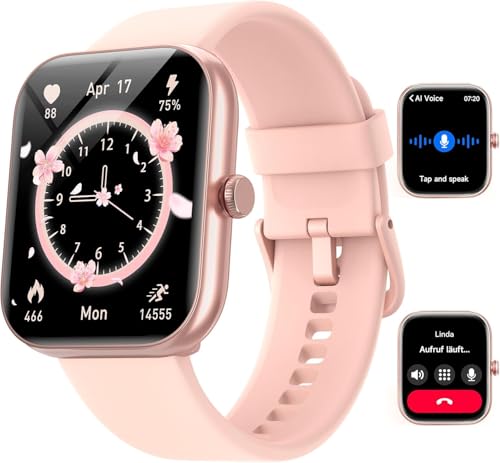 Gydom Reloj Inteligente para Mujer, 1,91 Smartwatch Mujer de Llamada Bluetooth y Alexa con Sueño Pulsómetro SpO2 Monitoreo y 110 Modos Deportivos, IP68 Impermeable Reloj Deportivo para Android iOS