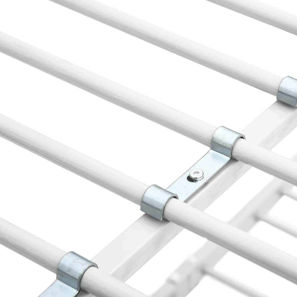 vidaXL Estructura de Litera Cama Doble para Niños Infantiles Soporte Dormitorio Habitación Dos Personas Marcos Bases con Escalera de Metal Blanco