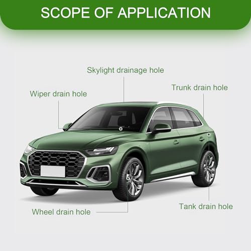 Yumfugu Pack-1 Car Sunroof Drain Cleaning Tool, 118 Inch Car Drain Brush Long Pipe Cleaners, Tube Cleaning Brush Slim Drain Dredging Tool, for Car Sunroof, Windshield Wiper Drain Hole (Green)