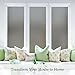 Coavas Window Privacy Film Frosted Glass Static Cling UV Sun Blocking Heat Control Window Tint Day and Night Insulation Home Bathroom Door Decorative Frosting Cover, 11.8 x 78.7 Inch, Gray