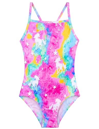 Image of Girls Swimsuits One-Piece Bathing Suits Multicolor Kids Sport Summer Beach Swimwear for 2-10 Years Old