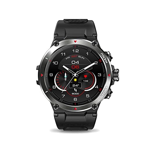 Zeblaze Stratos 2 Smart Sports Watch 1.3'' Full-touch Screen 360 * 360 High Resolution 4-Satellite/3-Mode GPS 24H Health Monitor 25-day Endurance 5ATM Waterproof Custom Dial
