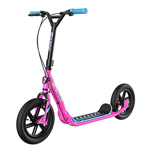 Razor Flashback Kick Scooter – 12" Mag Wheels with Air-Filled Tires, Dual Hand-Operated Brakes, BMX Style Scooter for Kids and Teens