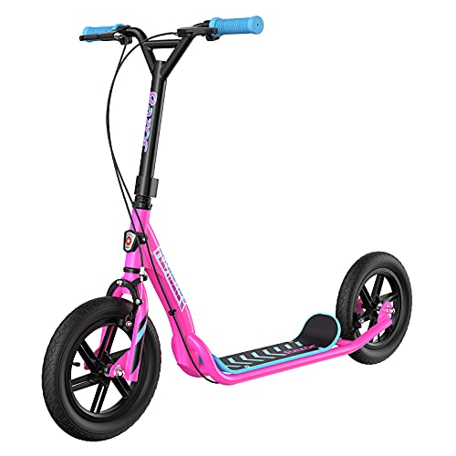 Razor Flashback Kick Scooter for Ages 8+ – Spoked Mag Wheels with 12" Pneumatic Tires, Dual Hand-Operated Brakes, BMX Style Scooter for Kids and Teens, for Riders up to 220 lbs by Razor - Used condition - US$136.49