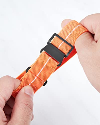 Image of BINLUN Elastic Nylon Watch Band 18mm 20mm 22mm Marine Nationale Fabric Military Parachute Replacement Watch Strap Men Women Silver & Black Buckle - Upgraded Hook-and-Loop Buckle