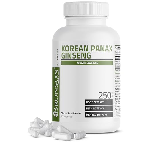 Bronson Korean Panax Ginseng Supports Energy, Endurance & Vitality + Memory and Mental Performance,