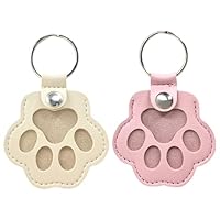 Lot De 5 Boîtes à Souvenirs Pour Poils D'animaux LIUQOBN - Porte-clés En Forme De Patte, Médaillon Commémoratif Chien Chat