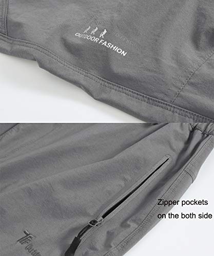 Gopune Women's Outdoor Quick Dry Lightweight Hiking Mountain Pants With Zipper Pockets (Deep Grey,M) #TOP4