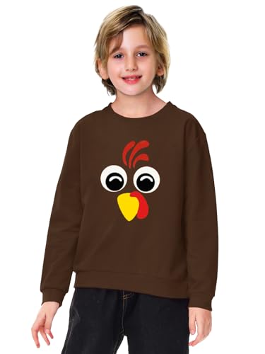 Image of Remimi Kids Halloween Sweatshirt Long Sleeve Thanksgiving Tops 3-14 Years