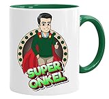 DAS PERFEKTE GESCHENK Onkel setzen viel Mühe ein, um Ihren Eltern zu helfen. Sie können Ihre Wertschätzung zeigen, indem Sie ihnen eine schöne Tasse zu einem guten Preis schenken, die sowohl bunt als auch verspielt ist... Sie müssen nicht mehr Armbänder oder anderen Schmuck kaufen. Das Beste im Gegenzug ist, dass Ihr Onkel jeden Morgen mit seiner neuen Tasse frühstücken kann, da er weiß, dass er ein GROSSARTIGER ONKEL ist.