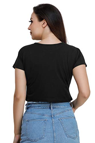 Image of Lime Women's Basic Short Sleeve Round Neck Crop Top