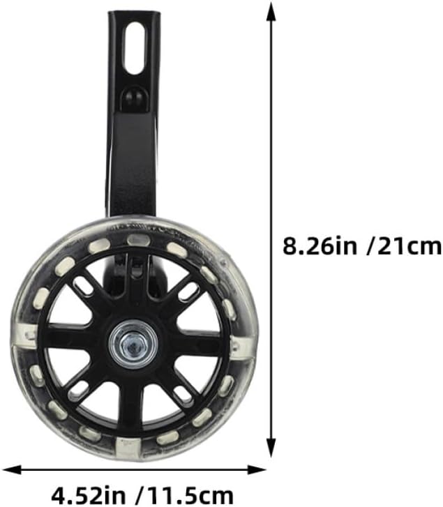 Sosoport Bike Training Wheels 2 Pairs Glow Bicycle Auxiliary Wheels 16-inch Durable Stable Support for Bike Balance