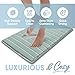 MICRODRY Extra-Thick, SoftLux, Charcoal Infused Memory Foam Bath Mat with GripTex Skid-Resistant Base, 21x34, Seaglass