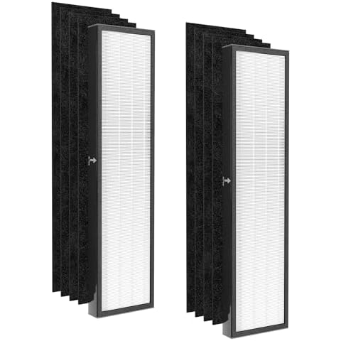 FLT5250PT Filter C Compatible with AC5250PT, AC5000E, AC5000, AC5300 Series Air Purifier, with Pet Pure Treatment, 2 True HEPA Filters & 8 Carbon Filters Cover