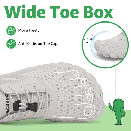 Image of SAGUARO Water Shoes for Women - Barefoot Quick-Dry Aqua Sock, Lightweight, Breathable for Swimming, Beach and Outdoor Activities Size 5.5-10.5