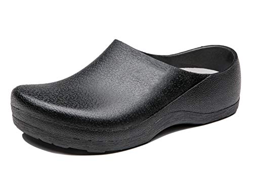 INiceslipper Great Nursing Shoes Chef Shoes Clock Work Slip Resistant Work Clog Shoes for Adults,Women,Men (11m/12w/46) Black