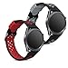 kwmobile 2X Pulsera Compatible con Samsung Galaxy Watch 3 (45mm) - Brazalete de Silicona Negro/Rojo/Negro/Gris sin Fitness Tracker