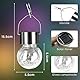 LQWELL Solar Hängeleuchten für außen, 4 STK Solar Außenleuchten, Crackle Glaskugel LaterneLicht, Wasserdicht, Mehrere Farben, Rissiges, Automatischer Wechsel für Party, Garten, Zaun, Baum Deko