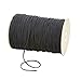 Produktbild PPangUDing Gummikordel Hutgummi Hochwertig Extra-Stark in 3 mm 11Farben Braided Elastic Cord Gummiband Hosenbund Elastisches Elastic Band for Jewellery Making (Schwarz)