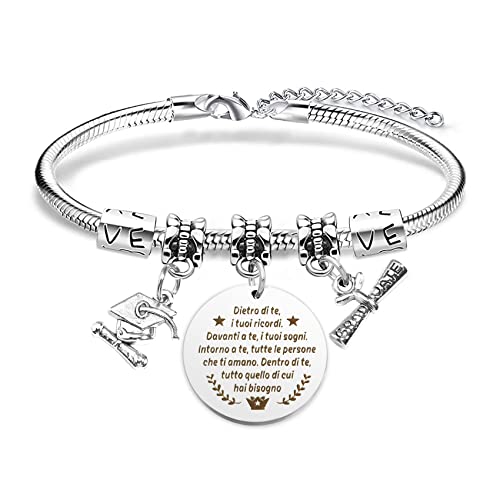 Bracciale Laurea,Regalo Laurea,Regali Laurea,Regali Laurea Amica,Laurea Bracciale, Regalo Bracciale Laurea Per Sorella,Fidanzato,Fidanzata,Regali Per Un Fratello