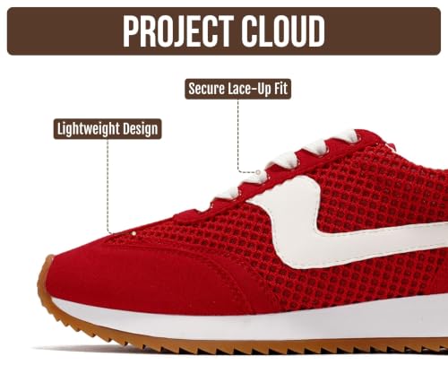 Image of Project Cloud Fashion Sneakers for Women 2026 - Lightweight Lace-Up Shoes for Women with Memory Foam Insoles - Trendy Womens Shoes - Non-Slip, Comfortable Womens Sneakers (Madison)